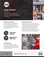 CASE STUDY – Manufacturer’s Equipment Restored