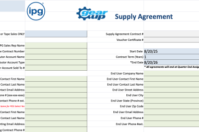 Gear Up Supplier Agreement